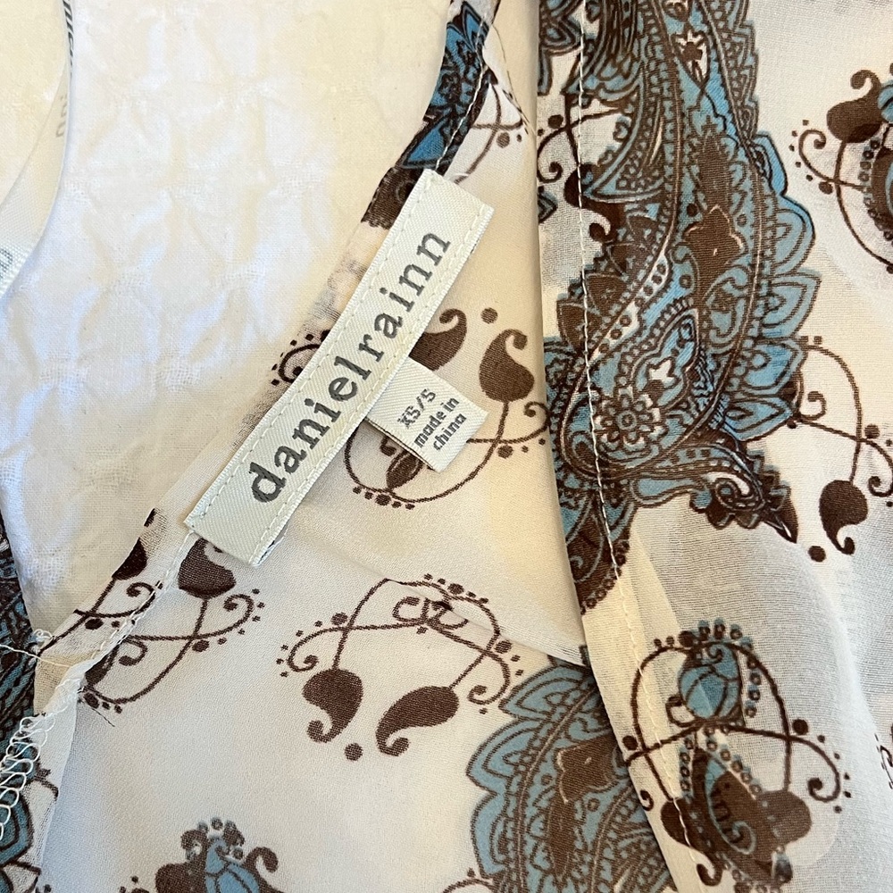 Daniel Rainn Women’s Kimono – XS/S | Paisley Print Duster - Picture 3 of 9
